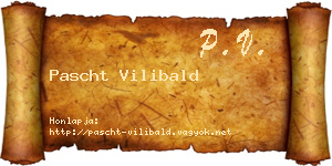 Pascht Vilibald névjegykártya